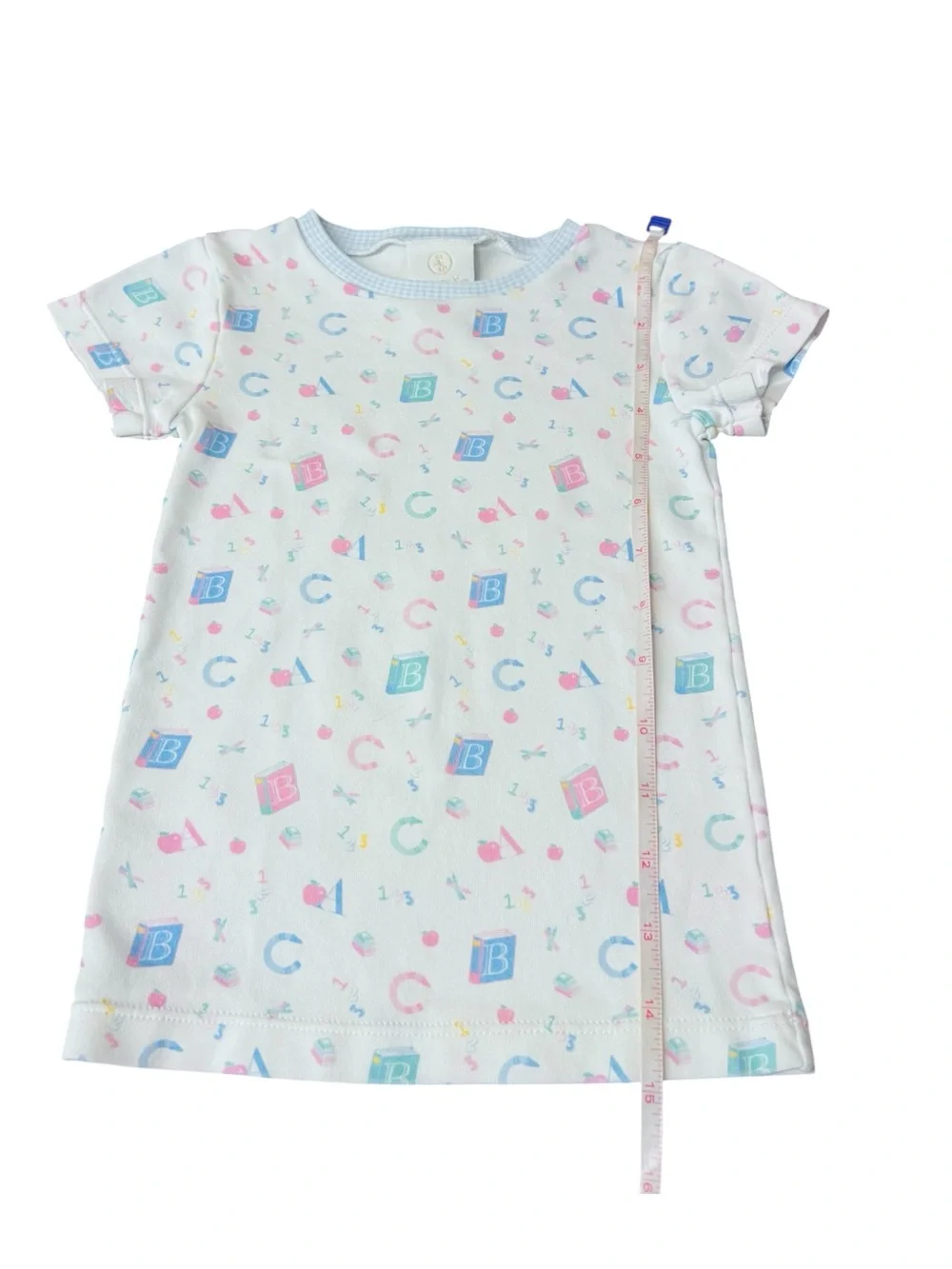 Lullaby Set Kids' Two-Piece Pajama Set with Pastel Alphabet Blocks Size 4T